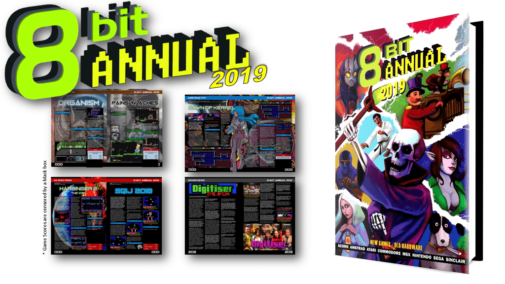 8-Bit Annual 2019 celebrates new games for old hardware in an eye-dazzling 200+ page full colour annual