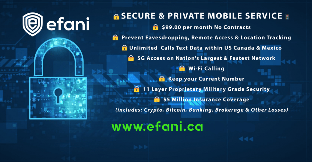 efani Americas No 1 Mobile Phone Service Prevent Tracking SIMSwap Scams and Eavesdropping and More
