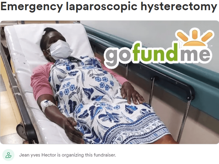 Save a Life GoFundMe for Emergency Laparoscopic Hysterectomy