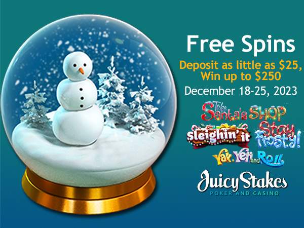 Juicy Stakes Giving Free Spins on Four Frosty Betsoft Slots