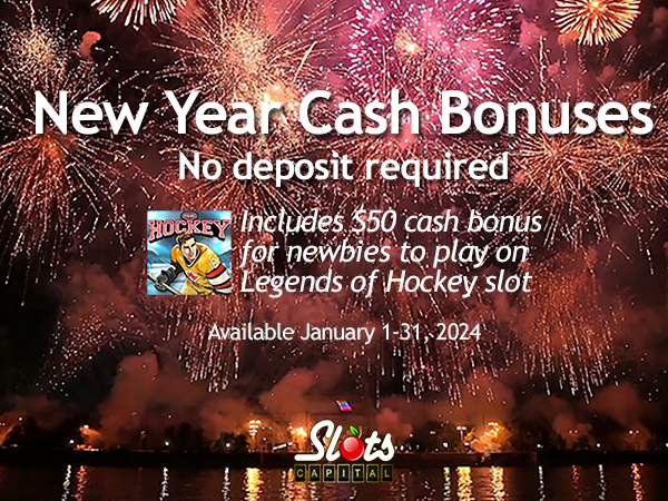 Slots Capital Casino Celebrates the New Year with Free Cash Bonuses and Popular Hockey Slot Game