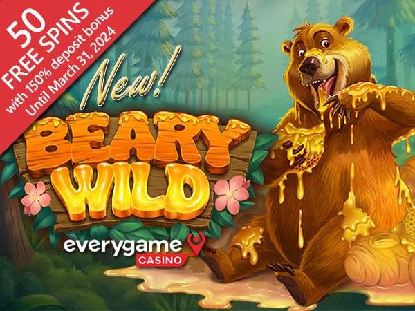 Everygame Casino’s New Beary Wild Brings Chance to Fill Your Honeypot with Winnings