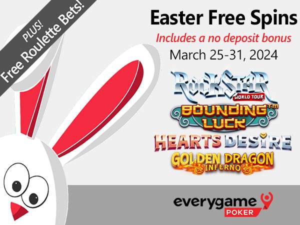Everygame Poker’s Easter Free Spins feature New “Rockstar World Tour” and No Deposit Bonus for Chinese Slot