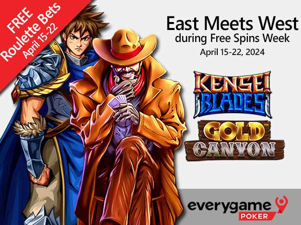 East Meets West during Free Spins Week at Everygame Poker