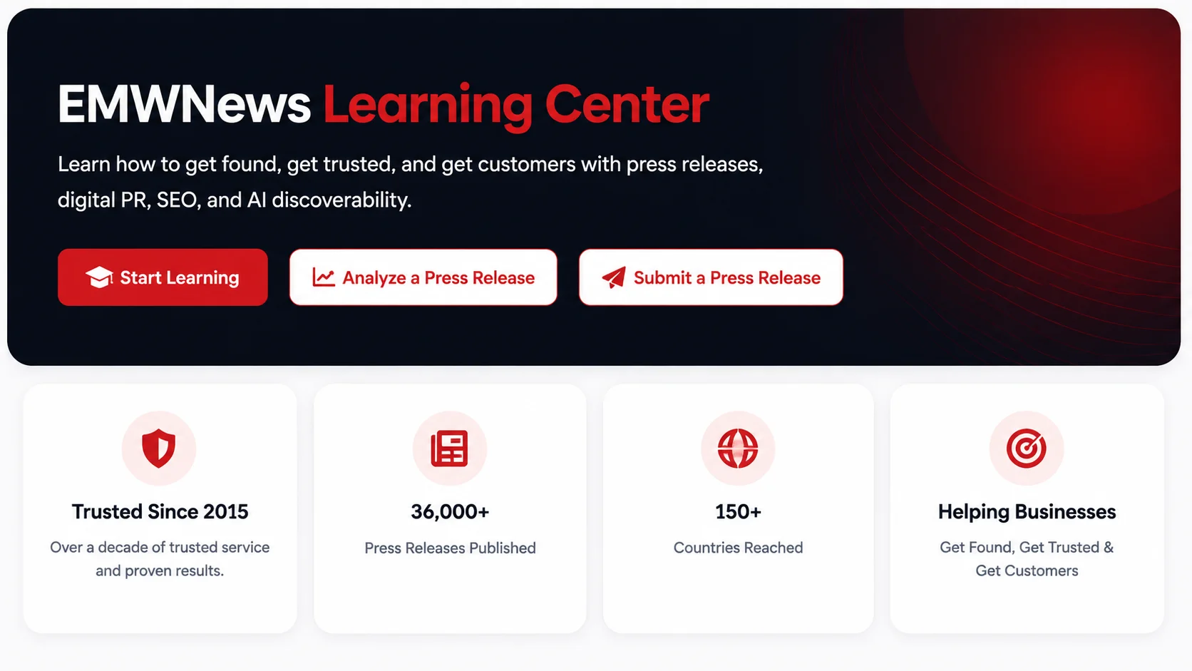 EMWNews Learning Center: Free business, PR, and marketing education courses for affiliates.