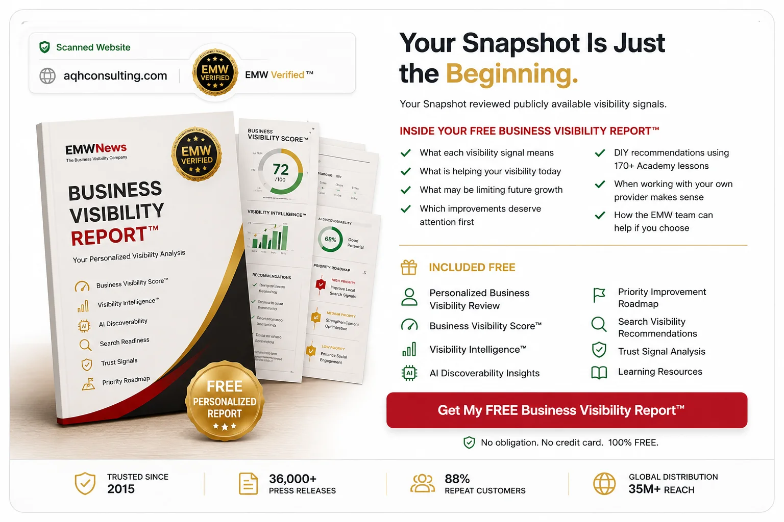 Preview of your personalized Business Visibility Report™