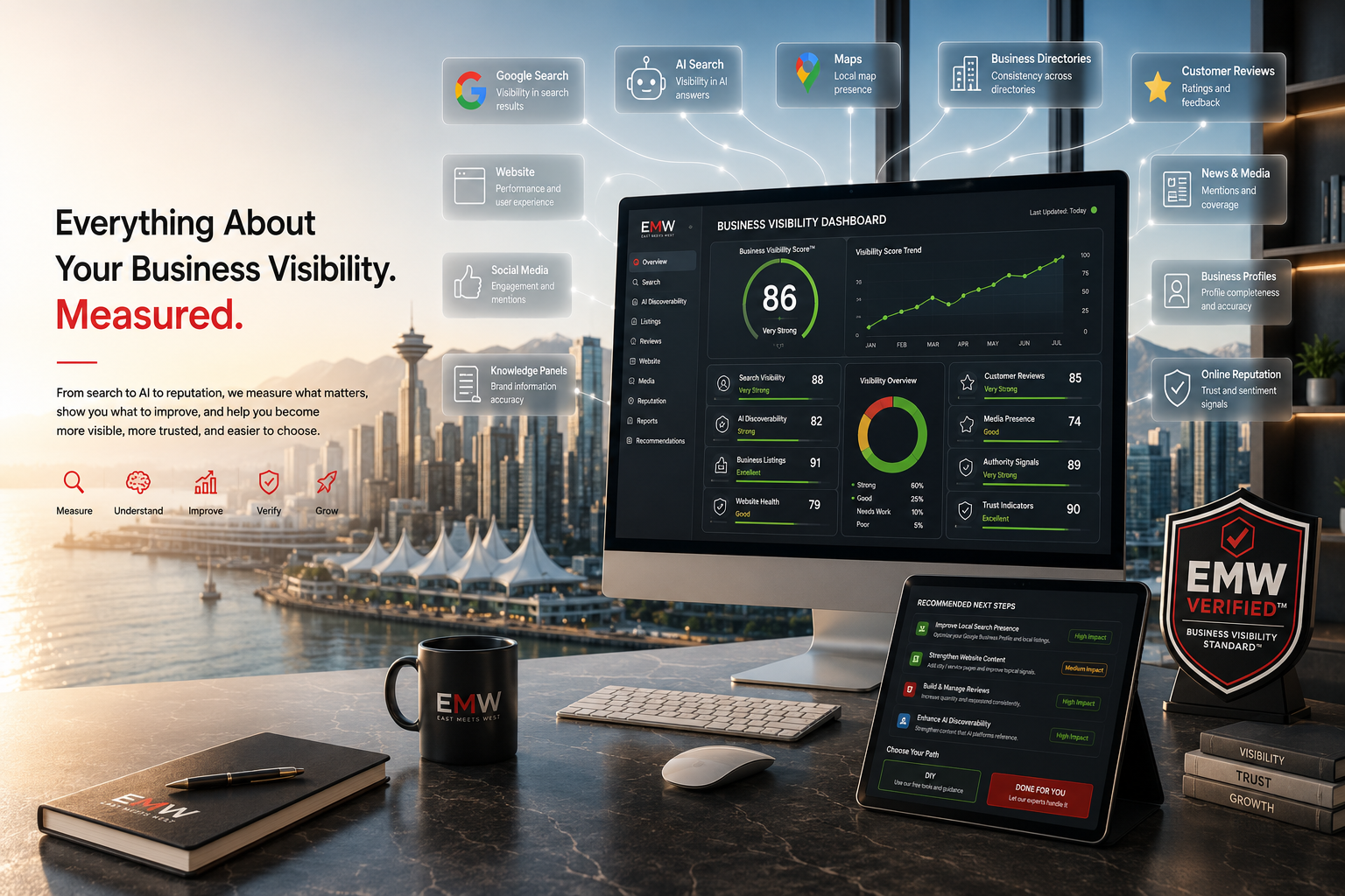 EMW Business Visibility Dashboard – premium measurement platform