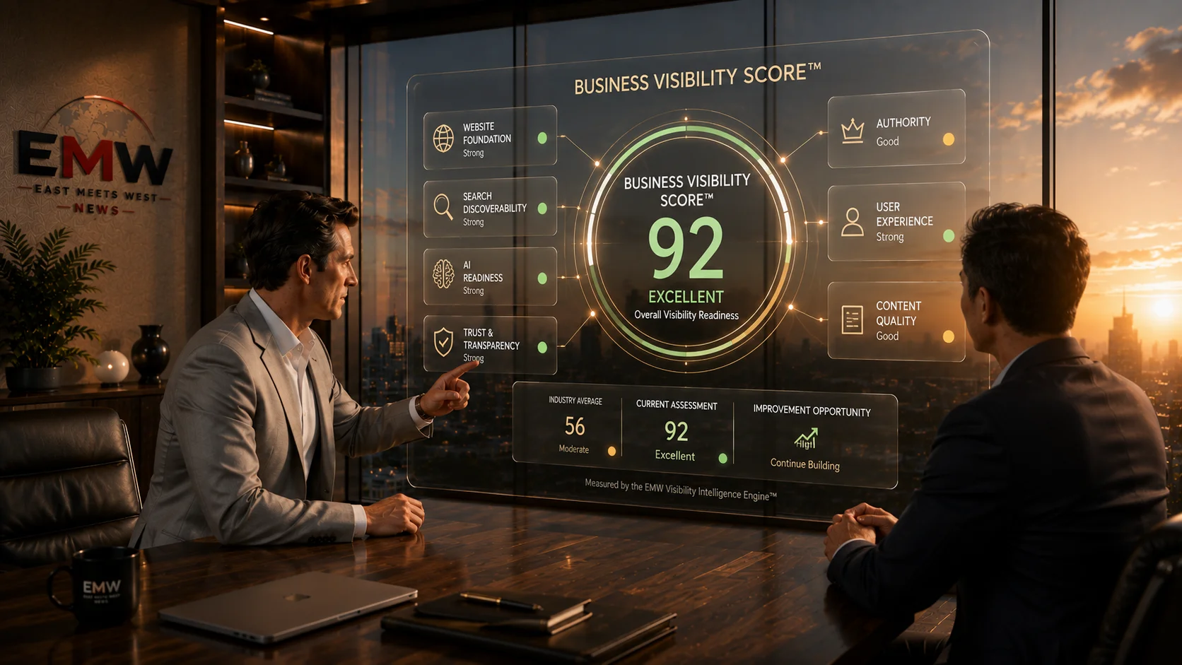 Business Visibility Score™ dashboard – measurable online visibility